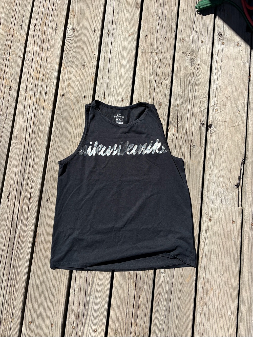 Nike Women’s Black Tank Top with Reflective Script